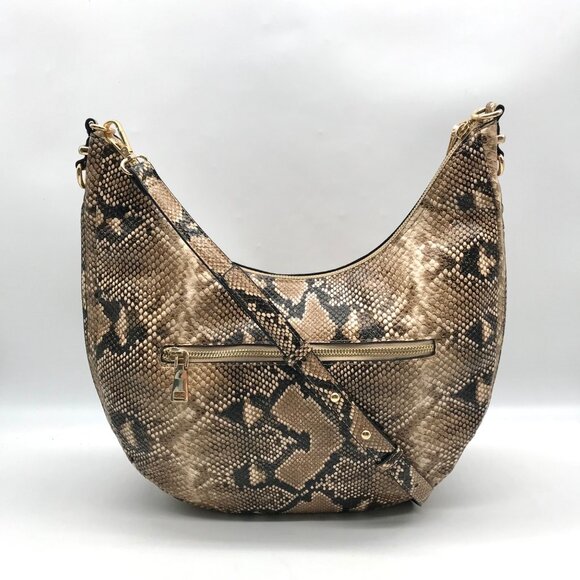 I.N.C. International Concepts Camel Snake Embossed Crossbody Bag - Picture 2 of 10